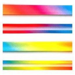 20mm Bright Coloured Rainbow Fade Satin Bias Binding