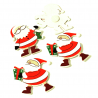6 x Christmas Santa With Gifts Embellishments Craft Scrapbooking