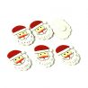 6 x Christmas Glitter Santa Embellishments Craft Scrapbooking