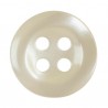 Pack of 6 Hemline Plain Pearlescent Dish 4 Hole Sew Through Buttons 15mm
