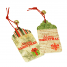 2 x Christmas Gift Tag Merry Christmas Embellishments Craft Scrapbooking