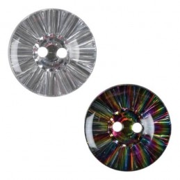 Pack of 3 Hemline Crystal Ball Effect 2 Hole Sew Through Buttons 15mm