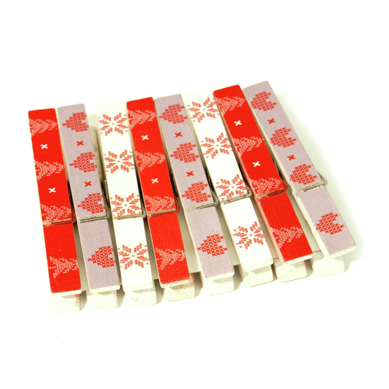 8x Pegs Christmas 48mm Embellishments Craft