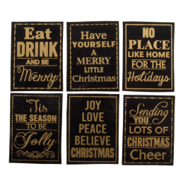 6 x Christmas Stamps Embellishments Craft