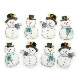 8 x Christmas Snowmen Embellishments Craft Scrap booking