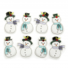 8 x Christmas Snowmen Embellishments Craft Scrapbooking