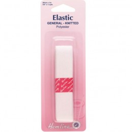 White General Purpose Knitted Elastic 12mm, 20mm, 25mm, 32mm, 40mm