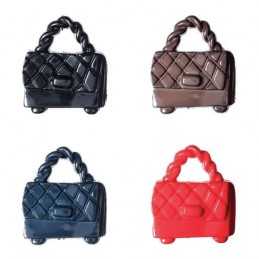 Pack of 4 Hemline Glossy Handbags Shank Back Buttons 21mm