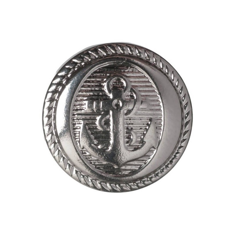 Pack of 7 Hemline Metal Nautical Anchor Design Shank Back Buttons 15mm