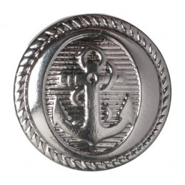 Pack of 4 Hemline Metal Nautical Anchor Design Shank Back Buttons 21.25mm