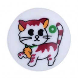 Pack of 5 Hemline Colourful Cartoon Cat Shank Back Buttons 12.5mm