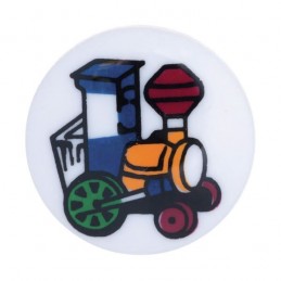 Pack of 5 Hemline Cartoon Toy Train Shank Back Buttons 12.5mm