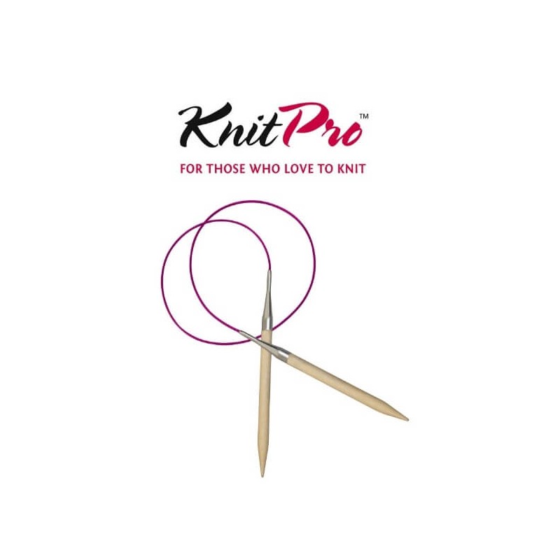 KnitPro Basix Birch Circular Fixed Knitting Pins Needles 80cm