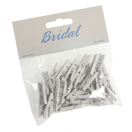 X 45 Bridal White Wood Craft Pegs Embellishments Wedding Venue Decoration