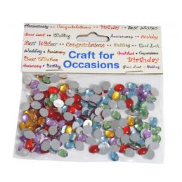 180 x Crystal Domes Oval Mini Assorted Craft Embellishments Cardmaking