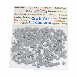 180 x Crystal Domes Oval Silver Craft Embellishments Cardmaking