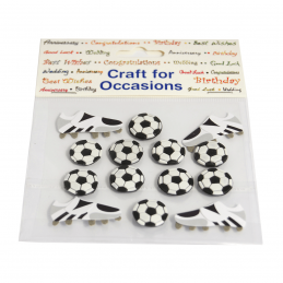 14 x Football Boots & Balls Embellishments Craft