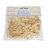 45 x Natural Wood 25mm Craft Pegs Embellishments