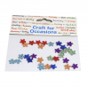 30 x Mirror Flowers Small Assorted Embellishment Craft Cardmaking