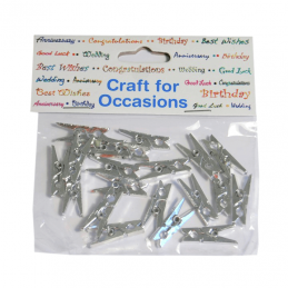 20 x Metallic Craft Pegs Embellishments
