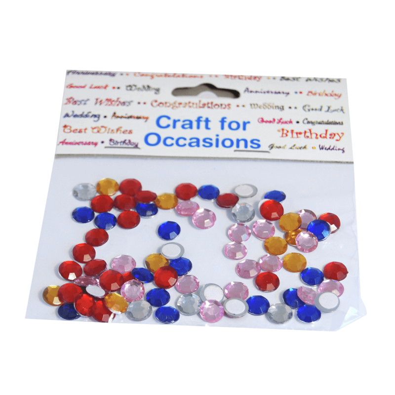 80 x Mirror Rounds Assorted Embellishment Craft Cardmaking