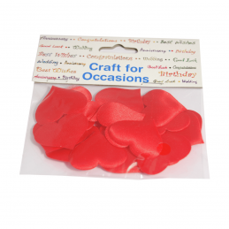 24 x Hearts Red Padded Embellishment Craft Cardmaking