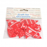 18 x Hearts Red Padded Embellishment Craft Cardmaking