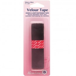 Hemline Black Sew On Hook & Loop Velcro Tape 