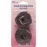 Hemline 50 x 20mm Dots Self Stick Hook & Loop Velour Black Or White