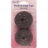 Hemline 20mm x 1.25m Self Stick Hook & Loops Velour Tape Black Or White