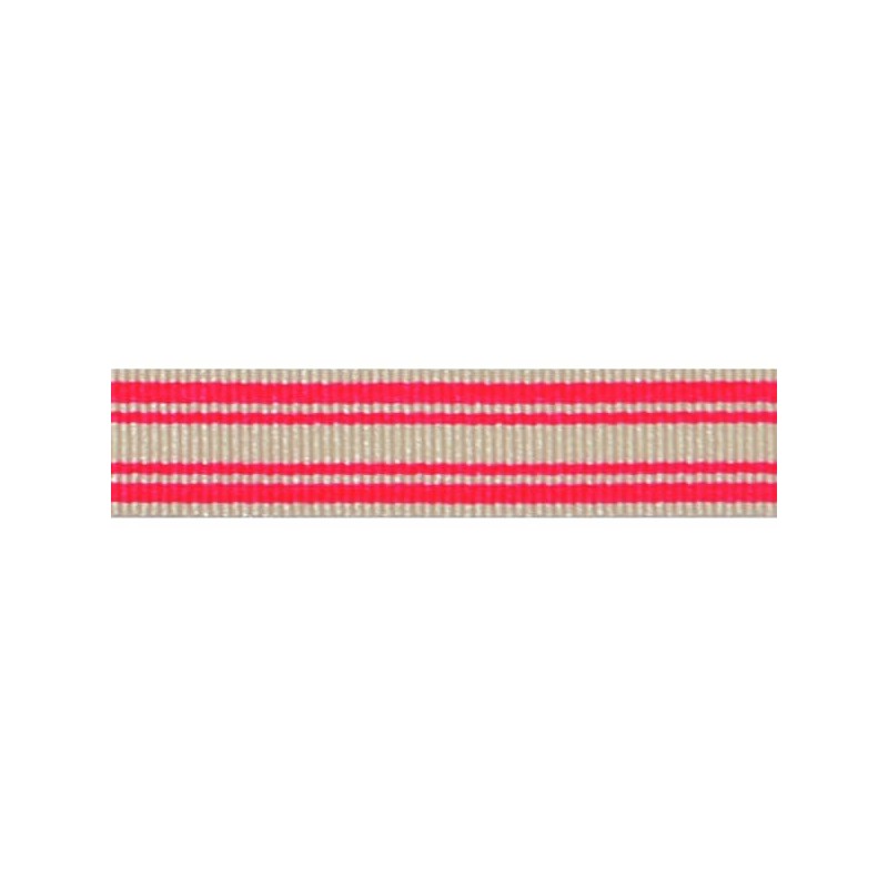 10mm x 2m, 5m, 10m Neon Stripe Fluorescent Berisfords Essential Ribbon Craft