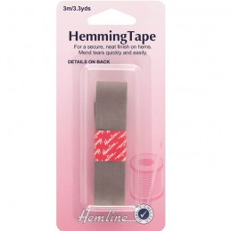 Hemline Hemming Tape 3m x 20mm In Black, White, Grey Or Navy 