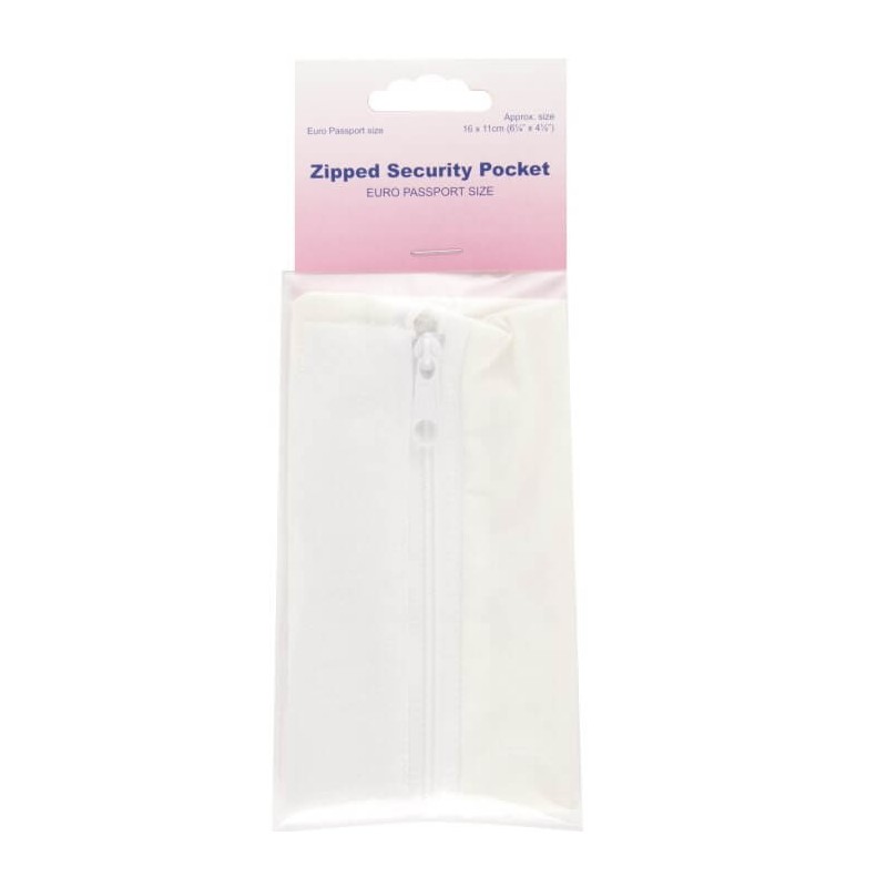  Hemline Zipped Security Pocket 16cm x 11cm 