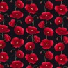 100% Cotton Poplin Fabric Rose & Hubble Penkridge Poppy Flowers Floral Poppies