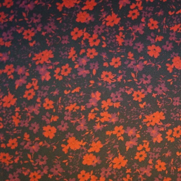 Red Shaded Floral Flowers Elastane Spandex Fabric Dressmaking 160cm wide
