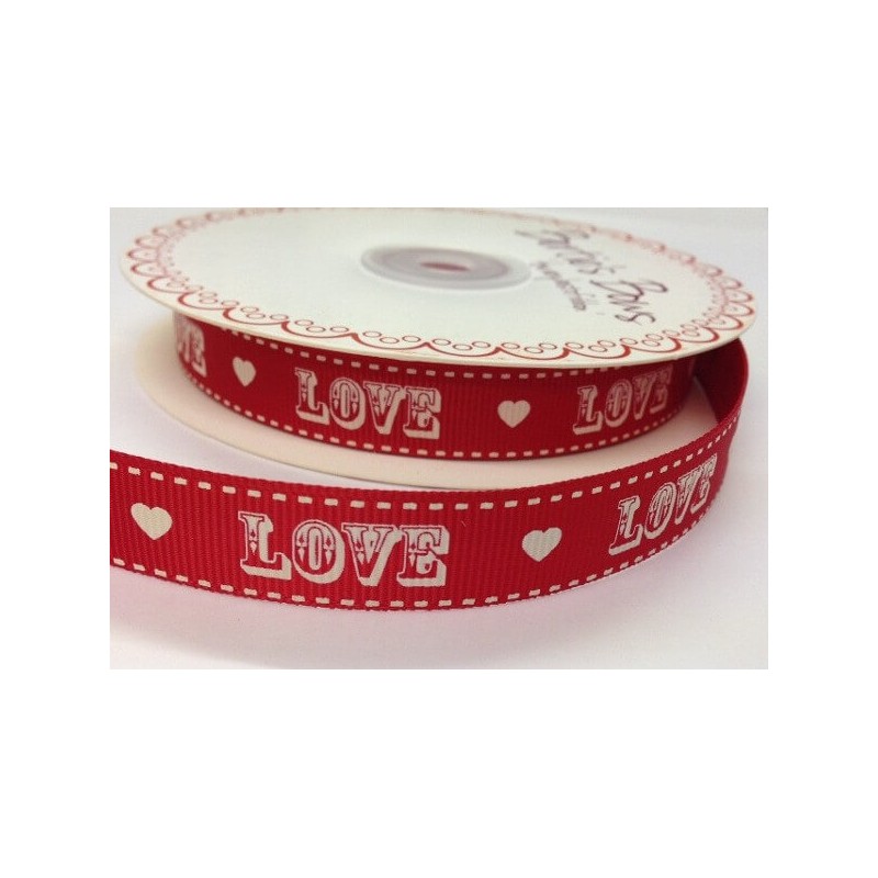 Red, White and Blue Stripe Vintage Grosgrain Ribbon 16mm, Ribbon Jar