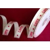 16mm Bertie's Bows Vintage Love & Hearts Red On Natural Grosgrain Craft Ribbon