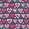 100% Cotton Poplin Fabric Rose & Hubble Floral Love Hearts Ditsy Daisies
