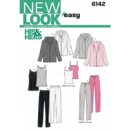 New Look Easy Unisex Sportswear Jacket, Top & Jogging Bottoms Sewing Pattern 6142