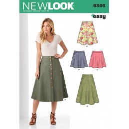 New Look Misses' Easy Skirts in Three Lengths Sewing Pattern 6346