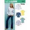 New Look Sewing Pattern 6407 Misses' Fitted Shirts Tops Blouse
