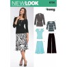 New Look Sewing Pattern 6735 Misses' Knit Cardigan, Tops, Trousers and Skirt
