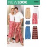 New Look Misses' Men and Teens Pyjama Trousers and Shorts Sewing Pattern 6859