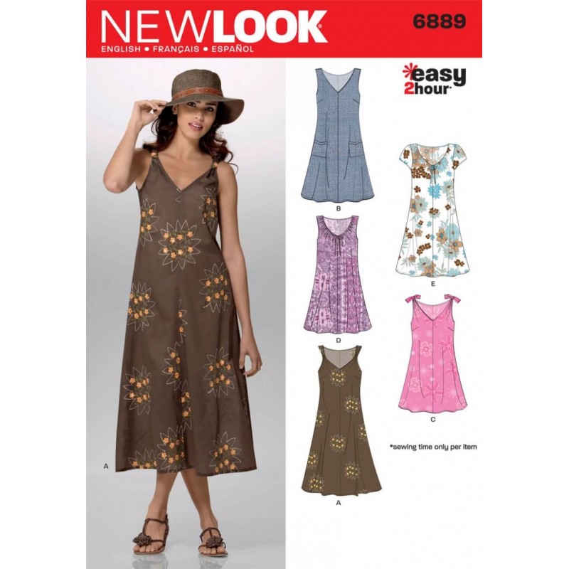 New Look Misses' Easy 2-Hour* Pullover Dress Sewing Pattern 6889