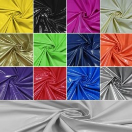 Plain Coloured PVC Polyester Backing Polyurethane Fabric 137cm Wide