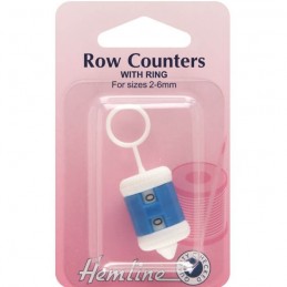 Hemline Knitting  Row Counter With Ring