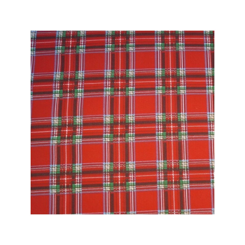 Scottish Style Red & Green Tartans Polycotton Fabric