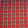 Polycotton Fabric Scottish Style Red & Green Tartan Plaid Check Christmas