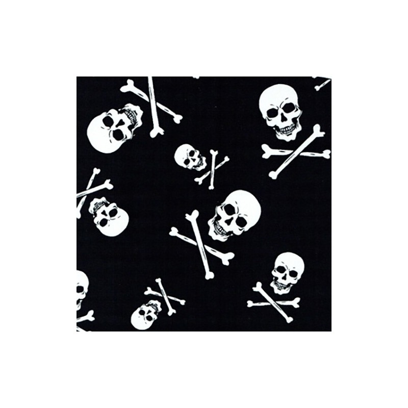 100 Cotton Patchwork Fabric Halloween Black And White Skull And Crossb