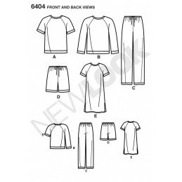 New Look Misses' and Men's Casual Separates Sewing Pattern 6404